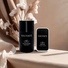 SAUVACE Men'S Solid Perfume, Woody Scent, Long-Lasting Fragrance, Formaldehyde-Free, Plant-Based Squalane, Adult, Ideal for Dating & Daily Use, Gift for Boyfriends